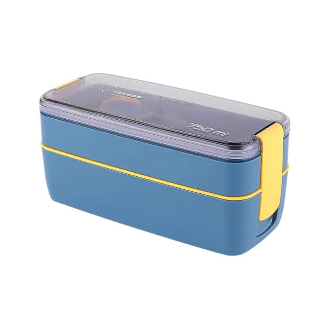 japanese-style-750ml-portable-plastic-two-layer-lunch-box