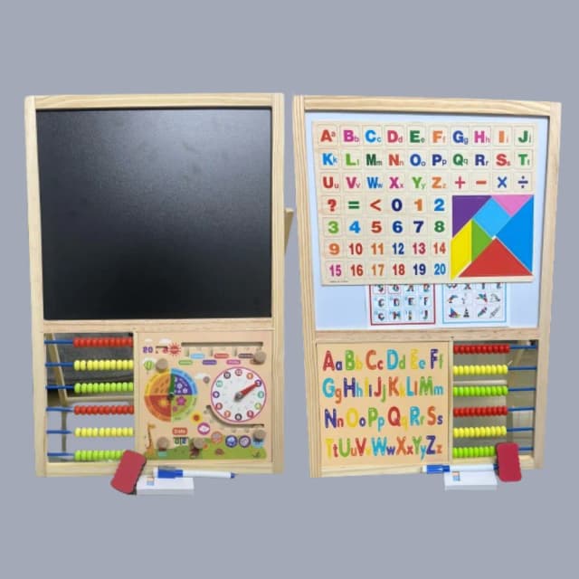 54cm-wooden-double-sided-magnetic-drawing-writing-board-for-kids