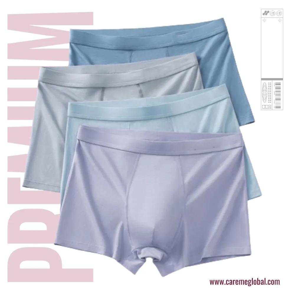 High Quality Ice Silk Seamless Antibacterial Underwear (3 Pcs Set)