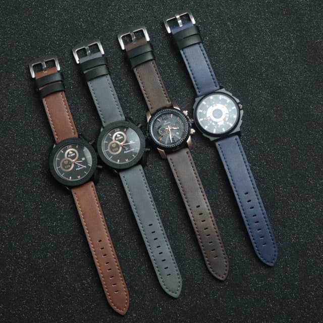 round-dial-stylish-leather-strap-watch