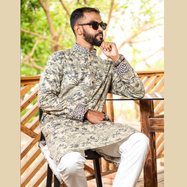 tree-printed-pure-cotton-premium-panjabi