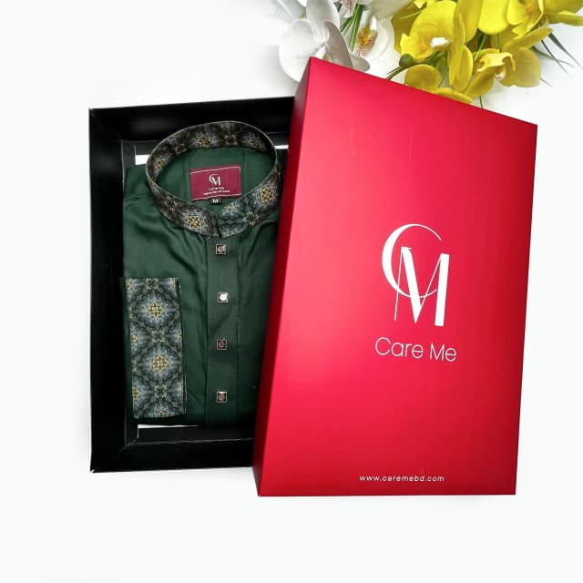 care-me-s-square-printed-neck-elite-panjabi