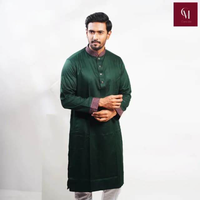 care-me-s-snail-printed-neck-premium-panjabi