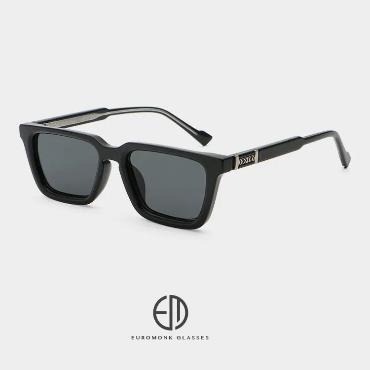 9852 European Fashion Retro Trendy Square Sunglasses
