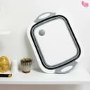 Folding cutting board basket