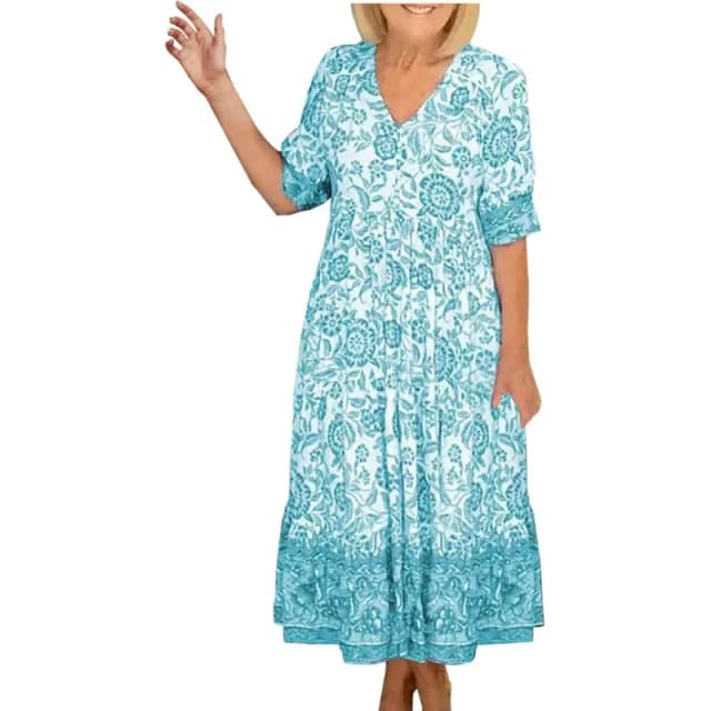 summer-soft-touch-floral-v-neck-dress