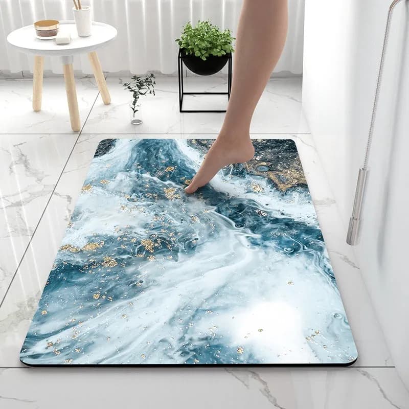 Elegant Non-Slip Marble Print Comfort Mat ( 40*60cm )