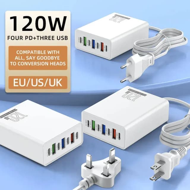 120w-multi-port-3usb-4pd-fast-charger-hub-only-hub-