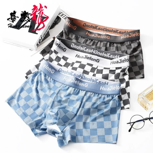 thin-plaid-print-ice-silk-boxers-set-of-04