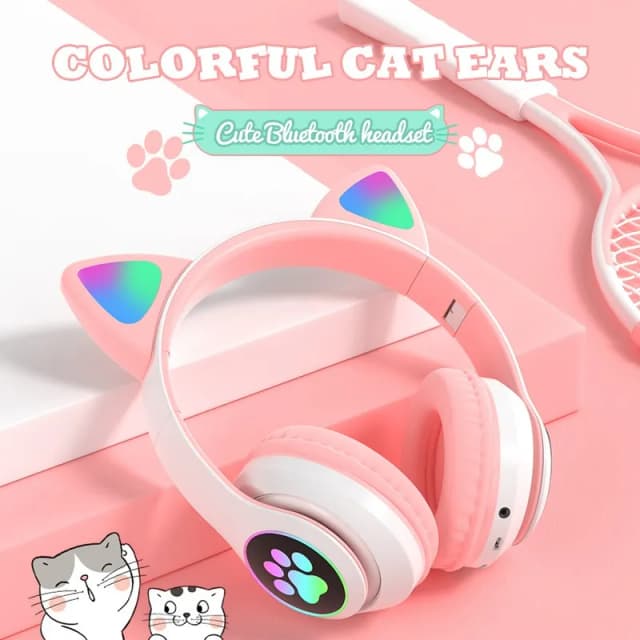 colorful-cat-ear-wireless-headphones