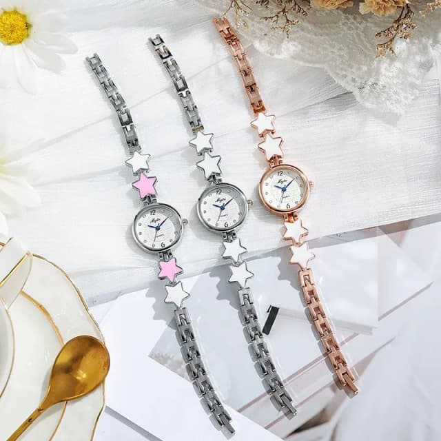 quartz-pointer-round-dial-bracelet-watch