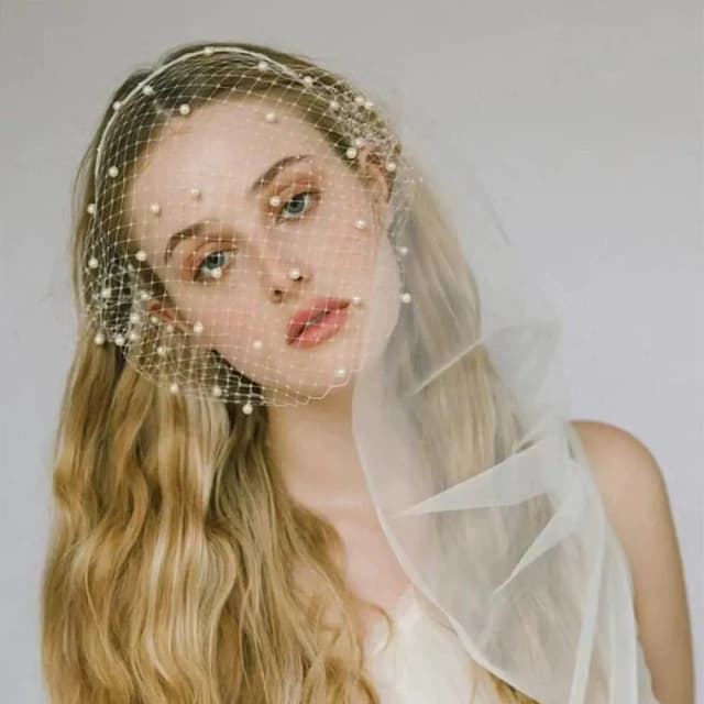 elegant-bride-mesh-veil-hairband