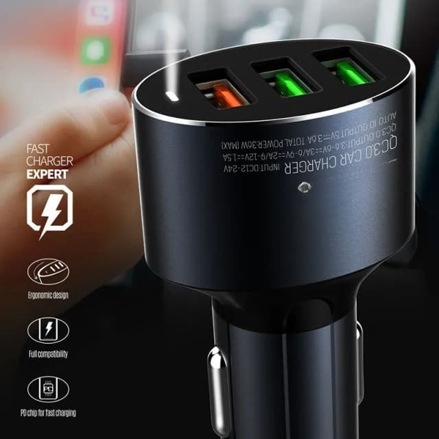 regrsi-fast-charge-triple-port-car-adapter