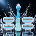 Women's 3-Layer Premium Shaving Razor Set (1 Handle + 4 Heads)