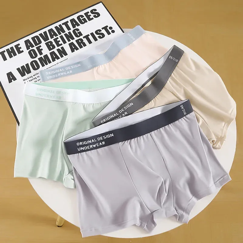Men's loose and comfortable ice-silk boxer (Set Of 4)