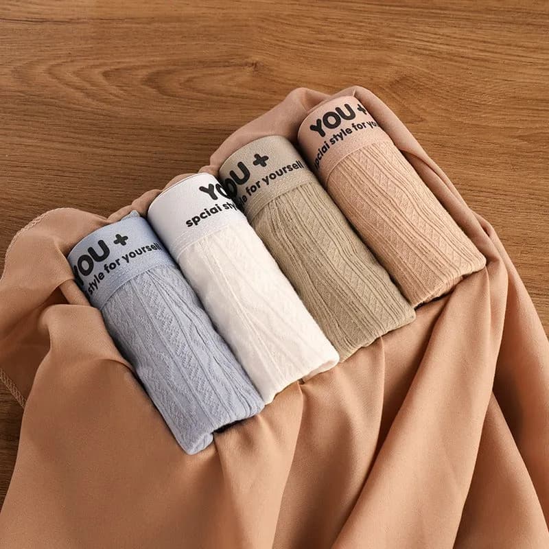 High-End Jacquard Antibacterial Boxers ( set of 04)
