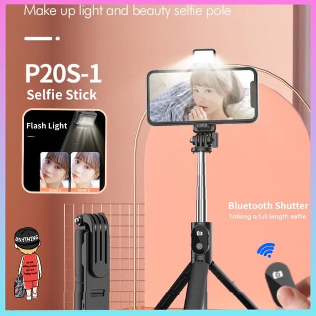 wireless-tripod-selfie-stick-with-light