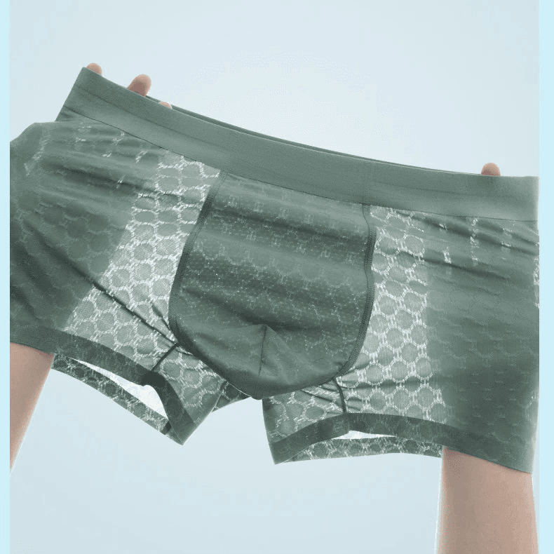 Antibacterial Breathable Ice Silk Boxer ( Set of 04 )