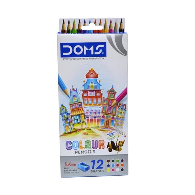 doms-full-size-color-pencil-set-12pcs-1-free-sharpener