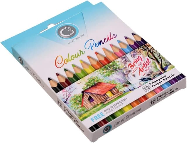 doms-c3-premium-triangular-colour-pencils-12pcs