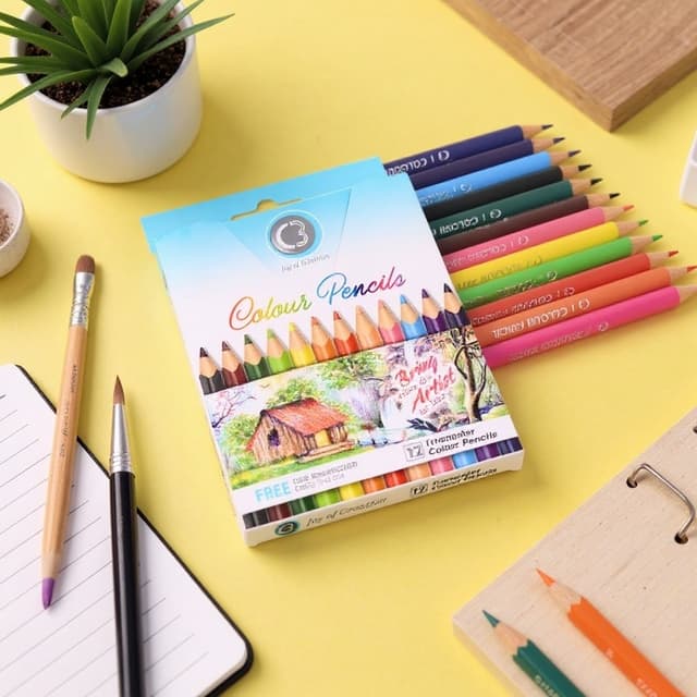 doms-c3-premium-triangular-colour-pencils-12pcs