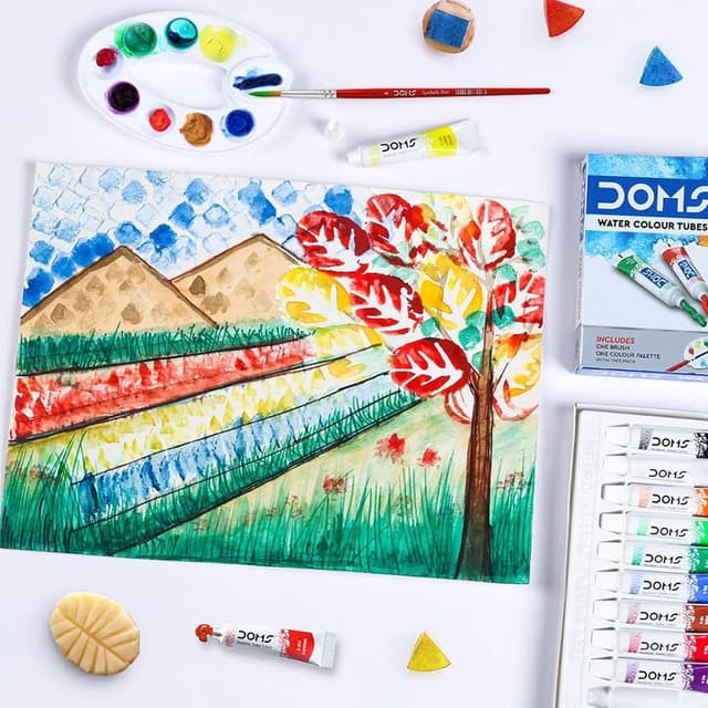 doms-water-colour-paint-set-12-tubes-with-brush-palett