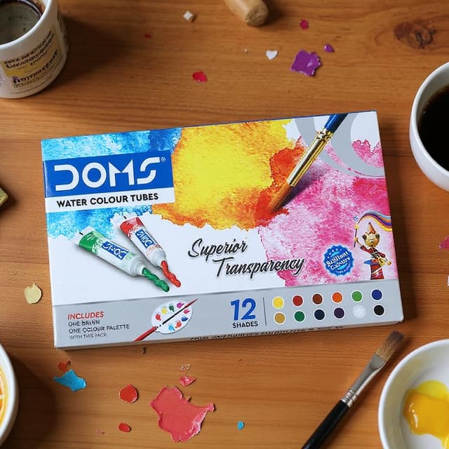 doms-water-colour-paint-set-12-tubes-with-brush-palett