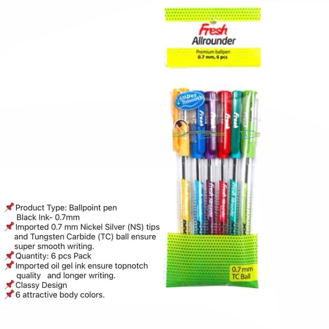 fresh-allrounder-ball-pen-black-ink-0-7mm-6-pcs