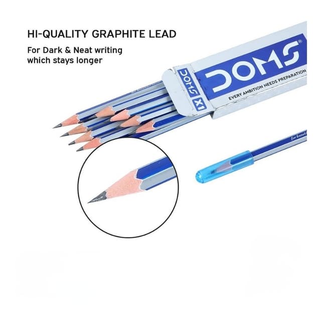 doms-x1-x-tra-dark-pencil-set-with-sharpener-eraser
