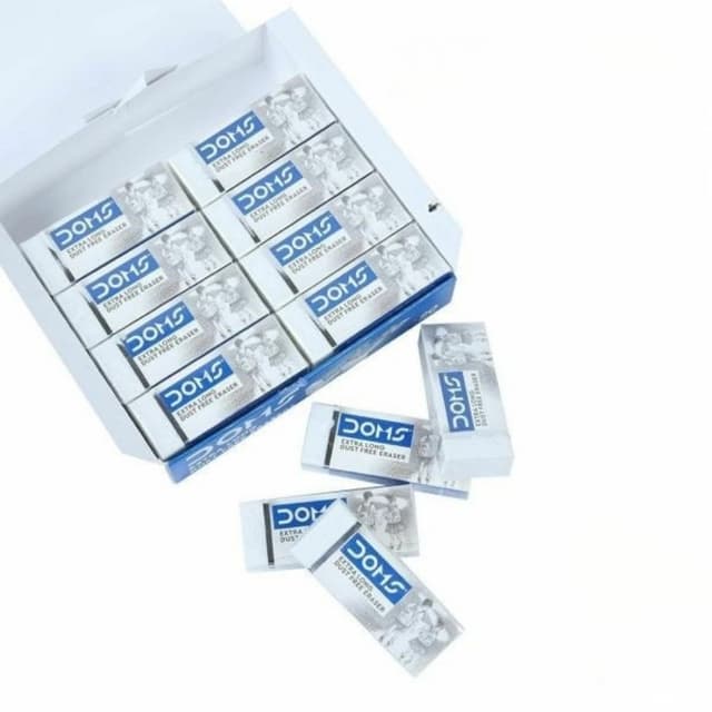 doms-white-non-dust-eraser-set-20pcs-smooth-clean-erasing