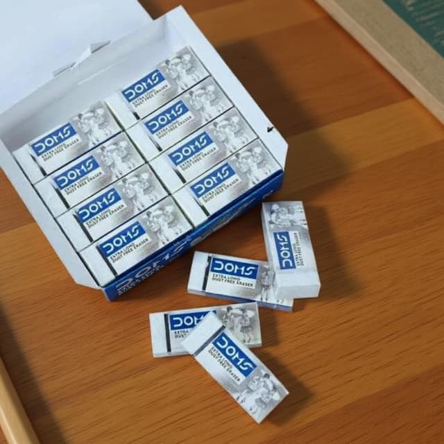 doms-white-non-dust-eraser-set-20pcs-smooth-clean-erasing