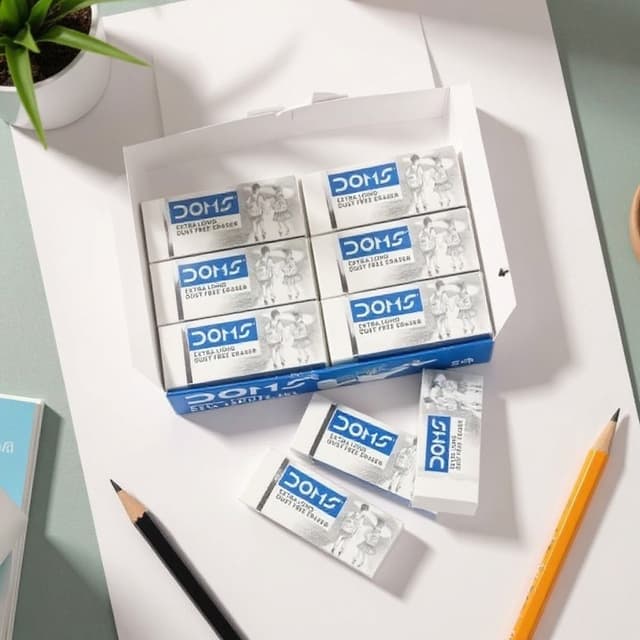 doms-white-non-dust-eraser-set-20pcs-smooth-clean-erasing