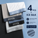 Premium Luxury Ice Silk Comfort Men’s Underwear (Set of 4)