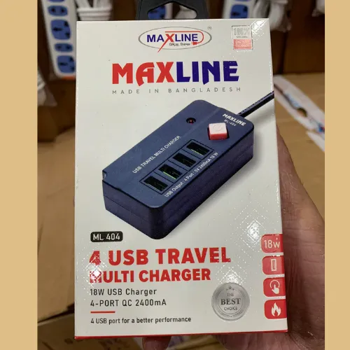 maxline-4-usb-ports-travel-multi-charger-with-4-feet-cable
