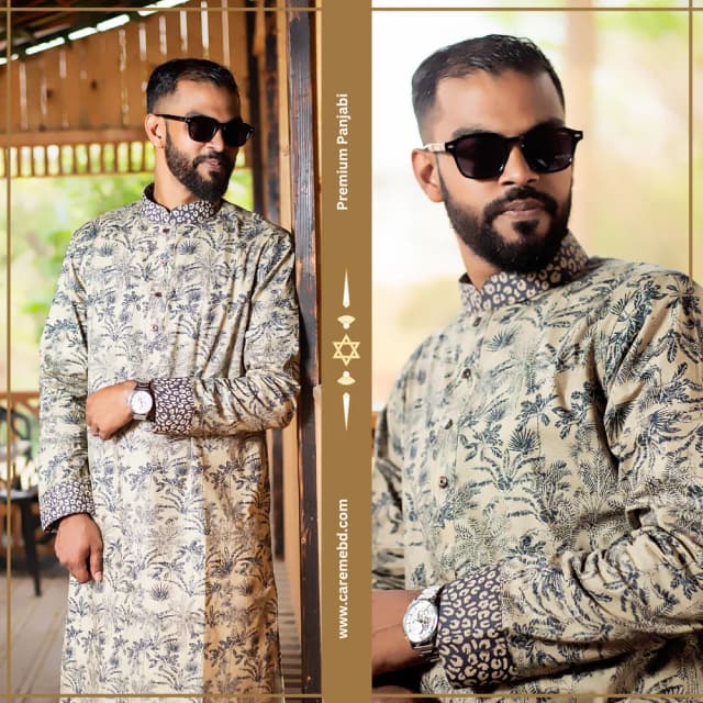 tree-printed-pure-cotton-premium-panjabi