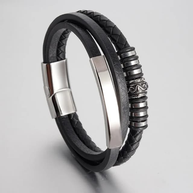stainless-steel-leather-bracelet