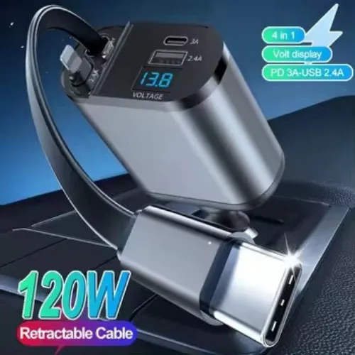 120w-retractable-4-in-1-car-charger