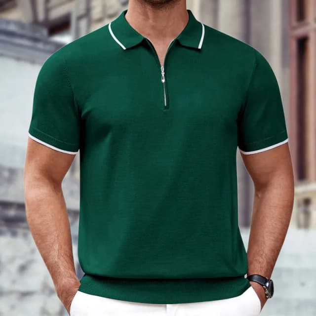 mens-summer-zipper-casual-solid-color-polo-shirt
