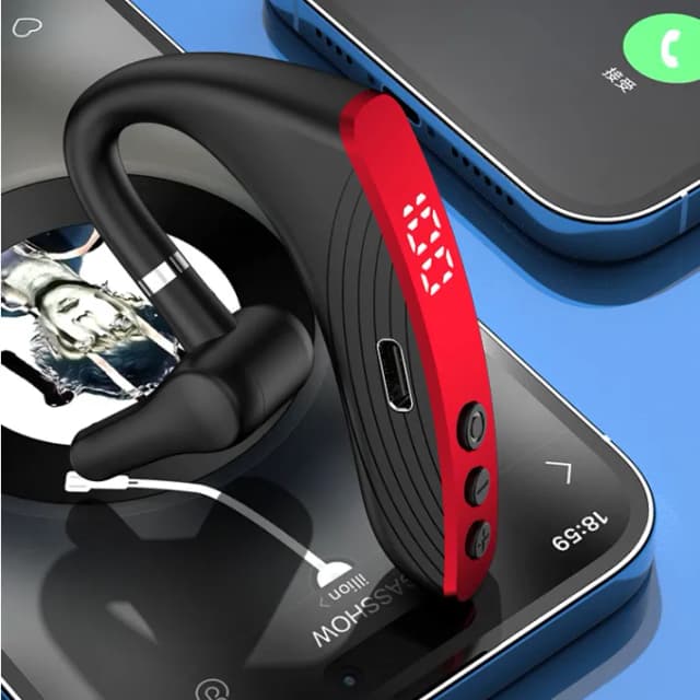 comfort-fit-long-battery-ear-hook-headset-with-display