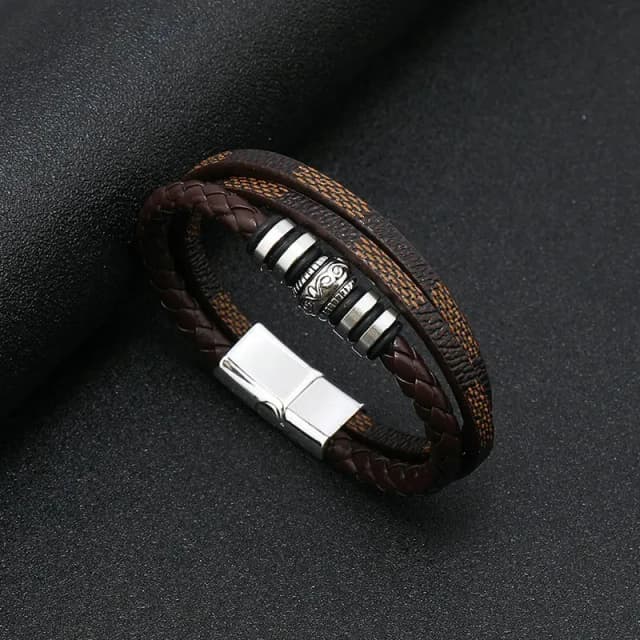 handcrafted-multi-layer-magnetic-leather-bracelet