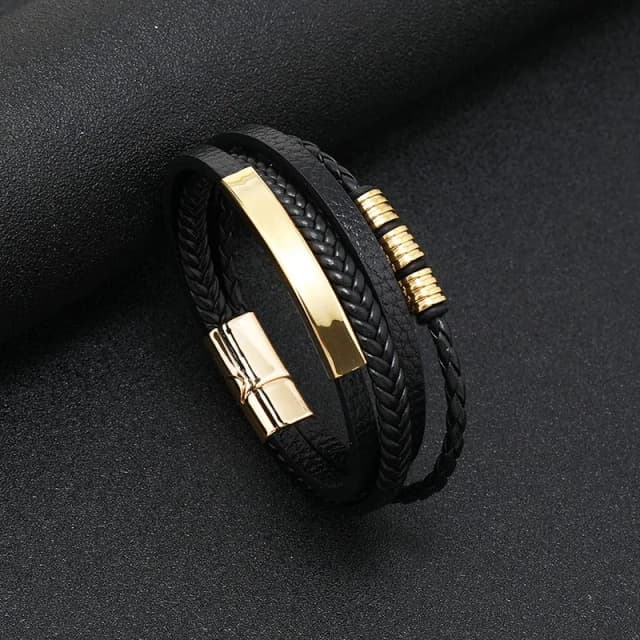 boho-themed-multi-layer-leather-wristband