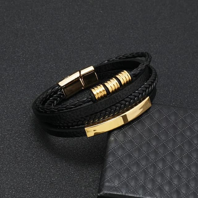 boho-themed-multi-layer-leather-wristband