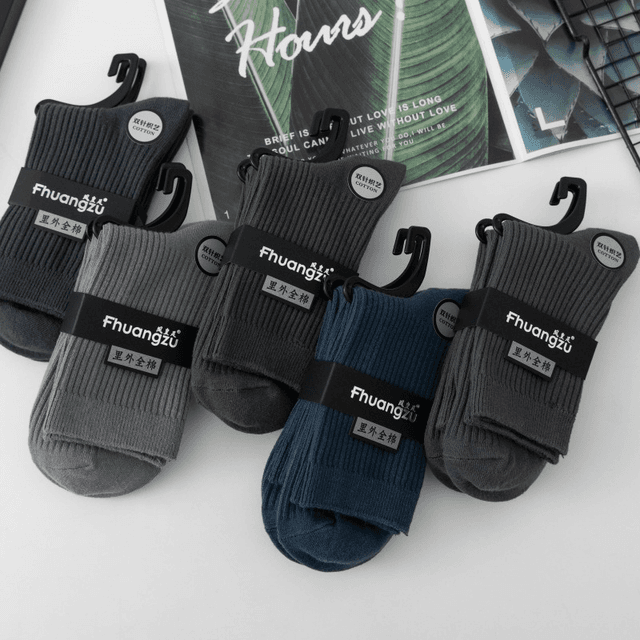 solid-color-vertical-striped-cotton-socks-set-of-05-